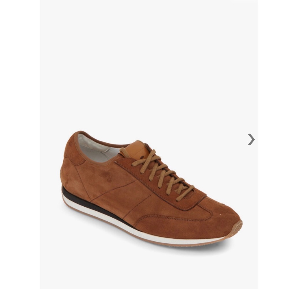 Santoni Pause Brown Suede Sneakers Men's US 10.5 EU 45 Made in Italy